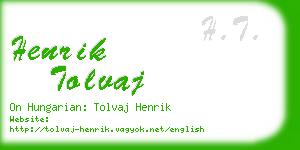 henrik tolvaj business card